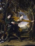 Sir Joshua Reynolds Colonel Acland and Lord Sydney, 'The Archers oil